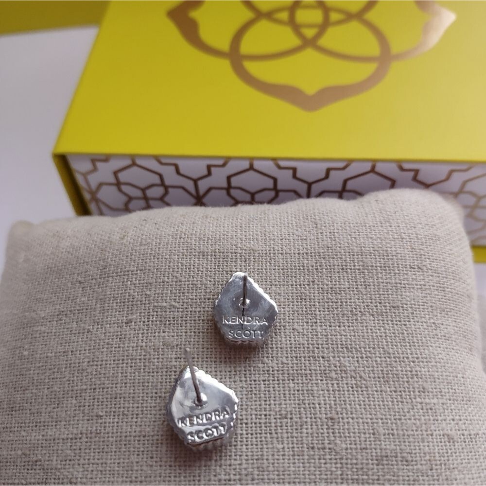HP EUC Kendra Scott Tessa Iridescent Drusy Earrings - Picture 6 of 8
